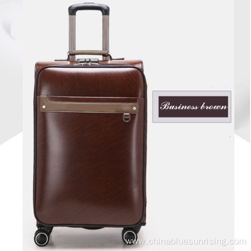 Fashion Pu leather travel business luggage suitcase